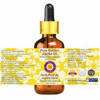 Deve Herbes Pure Golden Jojoba Oil (Simmondsia chinensis) with Glass Dropper Cold Pressed 100ml (3.38 oz)