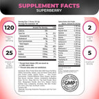 Nutrology TRIPACT Protein Powder - 7-in-1 Meal Replacement Shake with Grass Fed Whey Protein Powder, Pea, Rice, Greens for Muscle Recovery & Immunity, Superberry Flavor, 40 Servings