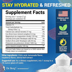 Dr. Berg Zero Sugar Hydration Keto Electrolyte Powder - Enhanced w/ 1000 mg of Potassium & Real Pink Himalayan Salt (NOT Table Salt) - Raspberry & Lemon Flavor Hydration Drink Supplement - 50 Servings