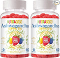 Ashwagandha Gummies & Vitamin D3 Gummy 120 Count - Organic Aswangdha Supplement for Improve Sleep, Stress Relief & Mood Calm(Mixed Berry,Vegan,Plant Based,Gluten-Free & Gelatin Free) Pack of 2