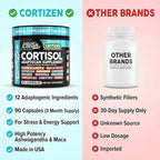 Clean Nutra Cortisol Supplements For Women | Maca Root Ashwagandha Cortisol Detox Manager Reducer + Slippery Elm Fenugreek Lions Mane Shilajit Rhodiola Sea Moss Tongkat Ali Cordyceps Ginseng Beet Root