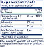 Life Extension Super Carnosine, L-carnosine, Luteolin, Vitamin B1, Muscle Support, Exercise Recovery, Heart Health, Gluten-Free, Non-GMO, Vegetarian, 60 Capsules