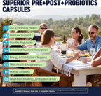 Totaria 5-in-1 60 Billion CFU Probiotic Prebiotic & Postbiotic for Women & Men, w/Digestive Enzymes, Slippery Elm, Daily Complete Gut Health, Digestive & Immune Support, 4 Month Supply, Vegan