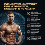 Testosterone Booster Gummies for Men - Enhancement Chews to Boost Testosterone for Energy Stamina Performance & Workout Support - Male Health Enhancing Supplement for Libido & Muscle Growth