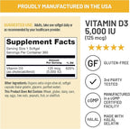 NatureWise Vitamin D3 5000iu (125 mcg) 1 Year Supply for Immune Support, Healthy Muscle Function, and Bone Health - Non-GMO, Gluten Free in Organic Extra Virgin Olive Oil, (Mini Softgel), 360 Count