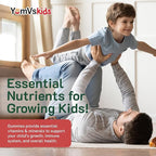 YumVs Kids Multivitamin Gummies - Fruit Flavored Chewable Children's Multivitamin - Kids Vitamins Multivitamin Gummy with 12 Minerals & Vitamins A C D3 E B6 B12 (120 Count (Pack of 1))