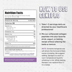 Musclegen Research Genepro Unflavored Protein Powder with Collagen Peptides - Lactose-Free, Gluten-Free Protein Supplement Shake for Hair, Skin and Nails (30 Servings)