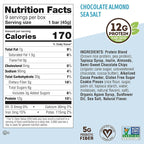 Lenny & Larry's Cookie-fied Protein Bar – Chocolate Almond Sea Salt Vegan Protein Bars 9x45g – Healthy Snacks with 12g Plant Protein & 5g Fiber – Gluten-Free Power Bar, Non-GMO & Vegan