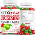 Keto ACV Gummies Advanced Weight Loss - ACV Keto Gummies Supplement for Women and Men - Metabolism, Detox, Cleanse - Apple Cider Vinegar - Ginger + Apple Flavor