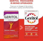 Geritol, Multivitamin Supplement, Contains B-Vitamins, Antioxidants, Vitamins C, E & D and Iron, 27 Essential Vitamins and Minerals, Gluten-Free, Non-GMO, No Artificial Sweeteners, 100 Tablets, 2 Pack
