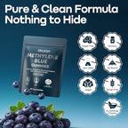 Methylene Blue Gummies, 7mg of Methylene Blue，99.9% Pure, Per Gummy for Sustained Energy,Lifted Mood,Mental Clarity, Pure, Fast-Absorbing,Vegan，30 Gummies