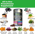 Organic Himalayan Shilajit Gold Gummies for Men and Women, Black Seed Oil, Ashwagandha, Ginseng, Turmeric, Gokshura, Lion's None, Lab Tested,%75 Fulvic Acid, No Sugar Added, Halal, 90Gummy