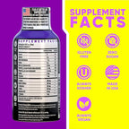 Vitamin Energy Focus+ Extra Strength Energy Shot Berry 48 Pack, 260mg Natural Caffeine, B-Vitamins, CoQ10, Amino Acids, Focus, Productivity & Clarity, Zero Sugar, Gluten-Free, 1.93 fl oz