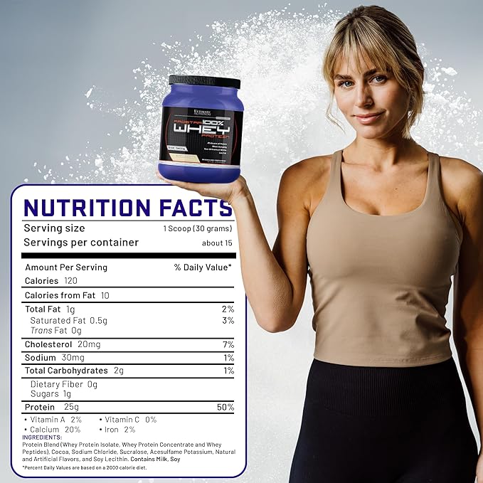 Ultimate Nutrition Prostar Whey Protein Powder Isolate, Vanilla - Low Carb, High Protein Powder Shake for Muscle Gain & Recovery - Low Sodium, Low-Fat & Keto Friendly - 1 lb Tub