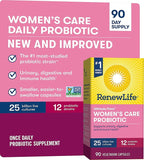 Renew Life Ultimate Flora Women's Care Probiotic, 25 Billion CFU, 90 Capsules (Package May Vary)
