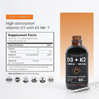 NutraChamps Vitamin D3 K2 Drops, Liquid Vitamin D3 5000 IU & K2 D3 with MK7, Vitamin D Drops for Kids, Bones, Heart & Immune Health, Liquid Vitamin D in MCT Oil for Better Absorption