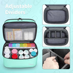 Mancro Dual Layers Medicine Organizer Bag, Pill Bottle Organizer Storage with Lockable Zipper, Medication Travel Bag for Pills, Vitamins, Medical Supplies for Home Storage, Travel, Green