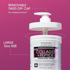 Advanced Clinicals Collagen Peptides Body Lotion & Face Moisturizer | Peptide Infused Collagen Lotion For Women & Men Helps Improve Look Of Crepe Skin, Wrinkles, & Uneven Dry Skin Texture, 2-Pack