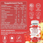 Fiber Gummies for Adults, Probiotic Fiber Gummy Sugar Free Fiber Supplement for Women Men Digestive Regularity Health Support Gut and Immune Wellness - 60 Gummies