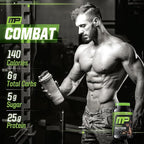 Muscle Pharm Combat Protein Powder, Chocolate Milk Flavor, Fuels Muscles for Productive Workouts, 5 Protein Sources Including Whey Protein Isolate & Egg Albumin, Gluten Free, 2 lb, 24 Servings
