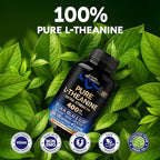 L Theanine 400 mg | L-Theanine Stress Relief | Extra Strength Supplement | Made in USA | Relaxation, Sleep & Calm Support | For Men & Women | Plant Based, Non-GMO & Gluten-Free | 120 Vegan Capsules