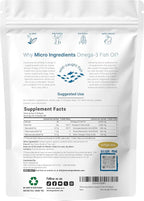 Micro Ingredients Omega 3 Fish Oil Supplements 3,000mg Per Serving, 240 Softgels | Lemon Flavored – Burpless | EPA 540mg + DHA 360mg | Deep Sea Fish