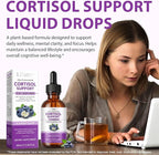 Cortisol Supplement Liquid Drops, Cortisol Supplements for Women & Men, 10 in 1 Cortisol Detox Manager Reducer with Magnesium, Ashwagandha, L-theanine, Hormone Balanced, Sleep Support - 2.02 fl.oz