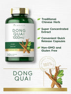 Carlyle Dong Quai Capsules | 250 Count | Non-GMO and Gluten Free Supplement | Traditional Herb
