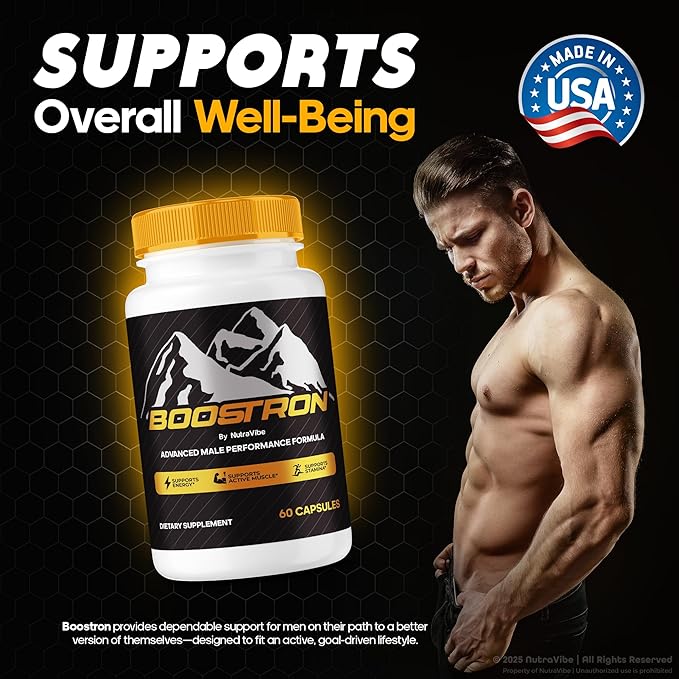 (2 Pack) Boostron – Official Daily Energy Support Formula with a Clean, Premium Blend for Performance and Drive | Just 2 Easy-to-Swallow Pills to Help You Feel Your Best (120 Capsules)