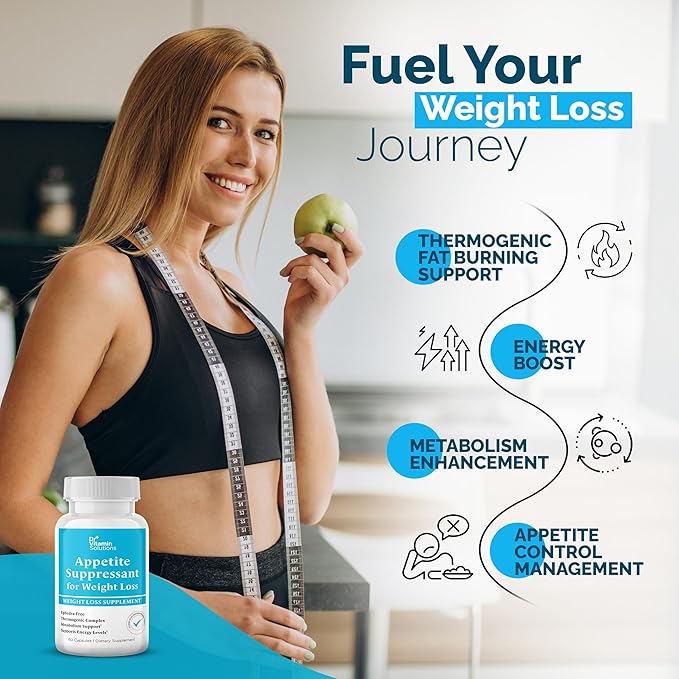 Appetite Suppressant for Weight Loss - Diet Pills for Women w/ Garcinia, Ginger Root, Guarana - Thermogenic Fat Burner & Metabolism Booster for Women & Men | Belly Fat + Energy Support, 60 Caps