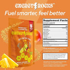 Caffeine Candy - Popping Energy Candy Crystals, 100mg Caffeine, L-Theanine & B12 - Fast Energy, No Drink Needed - Coffee Alternative 15-Pack (Pineapple Mango)