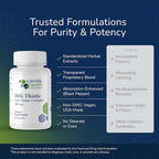 Milk Thistle Liver Detox Complex – Clinical-Grade Liver Support Supplement with Turmeric, Dandelion, Beet, Picrorhiza, Black Pepper – Phase I & II Detox – 60 Capsules – Non-GMO (2-Pack)