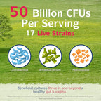 Innate Vitality Probiotics for Women, 50 Billion CFUs, 17 Proven Strains, 60 Veggie Caps, Formulated with Prebiotics and Cranberry Extract,Non-GMO, Supports Vaginal, Digestive and Immune Health