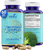 4-in-1 DIM Potent Complex 300mg - Estrogen Balance and Metabolism, Energy & Menopause Support Supplement with Bioperine (x4), Calcium and Broccoli Extract - for Women and Men 60 Servings