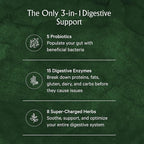 Juna Digestive Enzymes + Probiotic — 3-in-1 Daily Gut Support for Bloat Relief, Smooth Digestion & Microbiome Balance | 15 Enzymes, 5 Probiotics, 8 Botanicals | Vegan, 3rd-Party Tested | 60 Capsules
