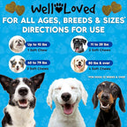 Well Loved Glucosamine for Dogs - Joint Supplement for Dogs, Made in USA, Vet Developed, Glucosamine Chondroitin, Hip and Joint Chews with MSM, Large Breed, Pain Relief, 120 Chews