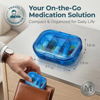 3 Pack 3 Compartment Small Pill Box, Portable Pill Case for Purse and Pocket, Moisture Proof Travel Pill Organizer for Medicine, Vitamins and Fish Oil, Small Pill Organizer Travel Case