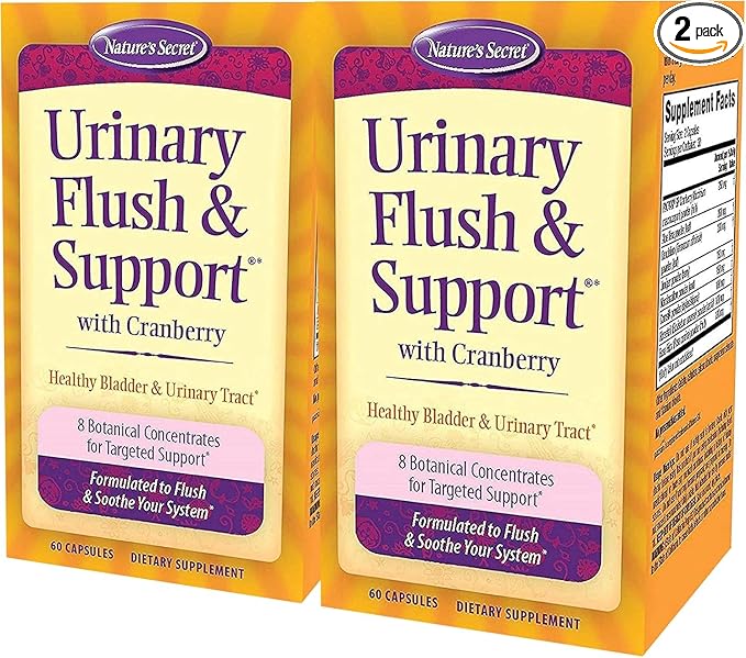 Nature's Secret Urinary Flush & Support with Cranberry - 60 Capsules - 2 Pack
