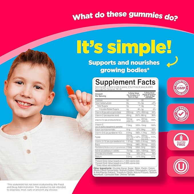 Phytoral Kids Vitamins Gummy Multivitamin Chewable - Kids Gummy Vitamins for Mood Support Natural Energy Boost and Immune Support for - Immune Gummies and Natural Multivitamin - 90 Count