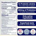 Pro Mix Kefir Probiotic Supplement with 12 Strains + Prebiotics for Gut & Immune Health | Travel-Friendly Powder Packs (30ct).