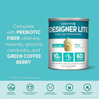 Designer Wellness, Designer Lite, Low Calorie Natural Protein, Prebiotic Fiber, Key Vitamins & Minerals, Vanilla Cupcake, 9.03 Ounces
