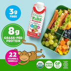 Orgain Organic Kids Nutritional Protein Shake, Strawberry, Healthy Kids Snacks, 8g Dairy Protein, 3g of Fiber, 22 Vitamins & Minerals, No Soy ingredients, Gluten Free, Non-GMO, 8.25 Fl Oz (Pack of 24)