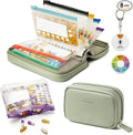 Weekly Pill Organizer,Vegan Leather Travel Medicine Bag - Pill Container with 7 Color-Coded Resuable Waterproof Pills Pouches, Dual-Sided Labeling Design & Reminder Spinner for Vitamins, Supplements