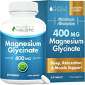 Magnesium Glycinate 400mg | 4+ Month Supply | Sleep, Relaxation & Muscle Support | High Absorption Chelated Magnesium Supplement for Women & Men | Gentle on Digestion | Vegan | 270 Tablets