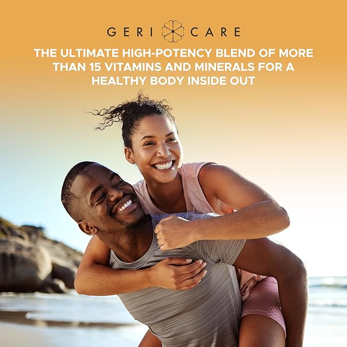 GeriCare One-Daily Multivitamins with Minerals for Men & Women (200 Tablets) High-Potency Multi-Vitamin & Multimineral Dietary Supplement for Immunity, Energy| Complete Daily Nutritional Support