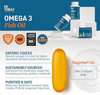 Dr. Tobias Omega 3 Fish Oil 2000mg Triple Strength with 800mg EPA 600mg DHA Per Serving | Fish Oil Omega 3 Supplements for Heart Brain & Immune Support - 360 Softgels (180 Servings)
