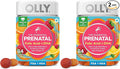 OLLY Essential Prenatal Gummy Multivitamin,Folic Acid,Vitamin D,Omega 3 DHA,Supports Healthy Growth and Brain Development,Citrus Berry -,84 Count (Pack of 2)