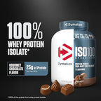 Dymatize ISO100 Whey Protein Powder Isolate, Gourmet Chocolate, 25g of Protein, 5 Pound, 5.5g BCAAs, Less Than 120 Cal., Gluten Free, 1g Fat, 1g Sugar, 2g Carb (71 Servings)