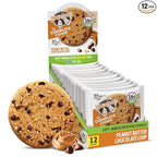 Lenny & Larry's Complete Protein Cookie, [Peanut Butter Chocolate Chip], Chewy Soft Baked, 16g Plant Protein, Vegan, Non-GMO, High Fiber, [4 Ounce] Cookie (Pack of 12)
