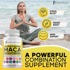 JB Wellness Co Ashwagandha Maca Root, Fenugreek Supplement with Tongkat Ali Ginseng - Assists with Mood & Thyroid Health - 60 Count